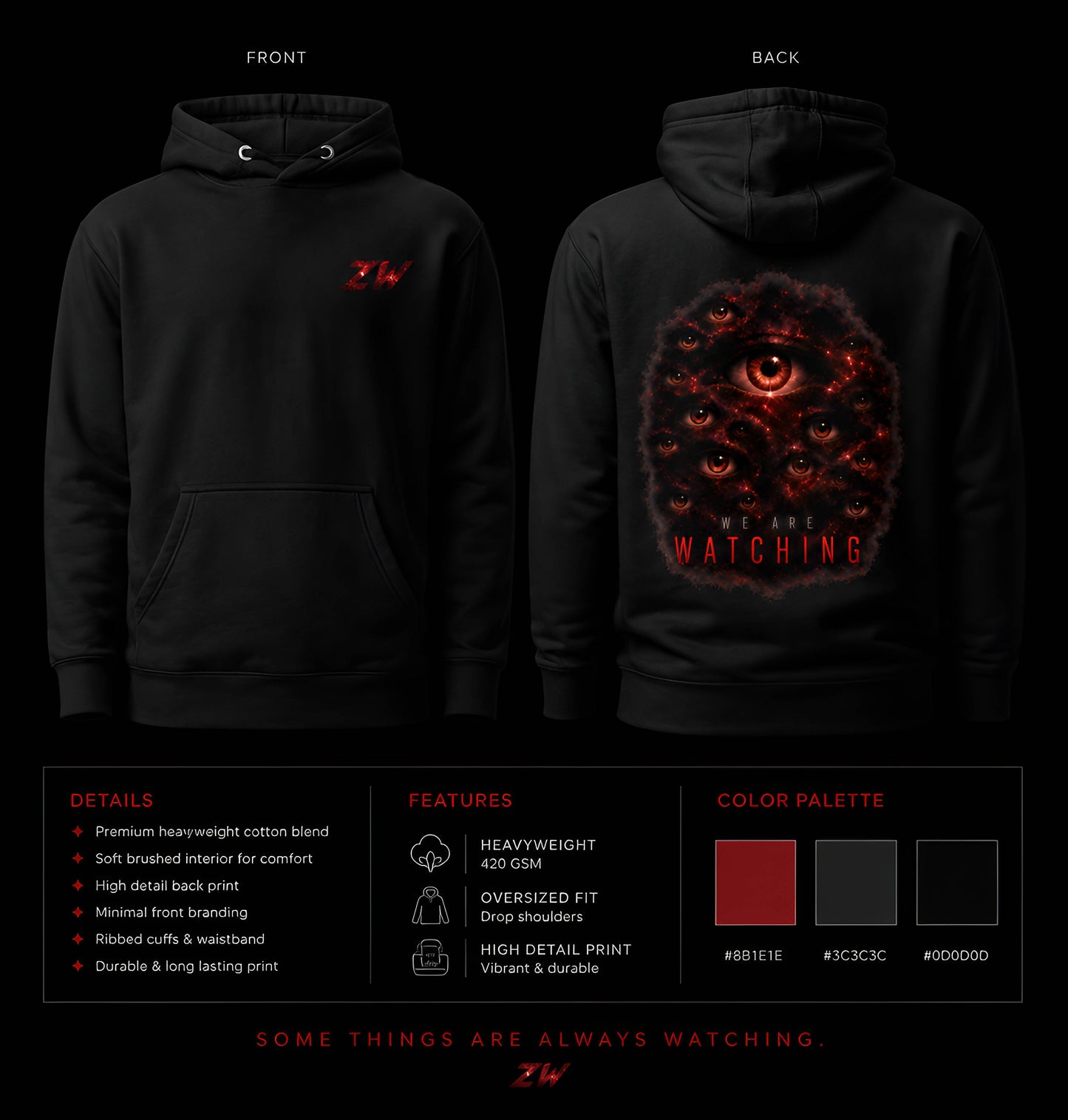 ZW We Are Watching Techwear Hoodie