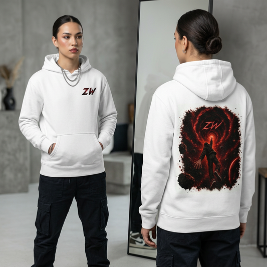 ZW Red Vortex Techwear Hoodie